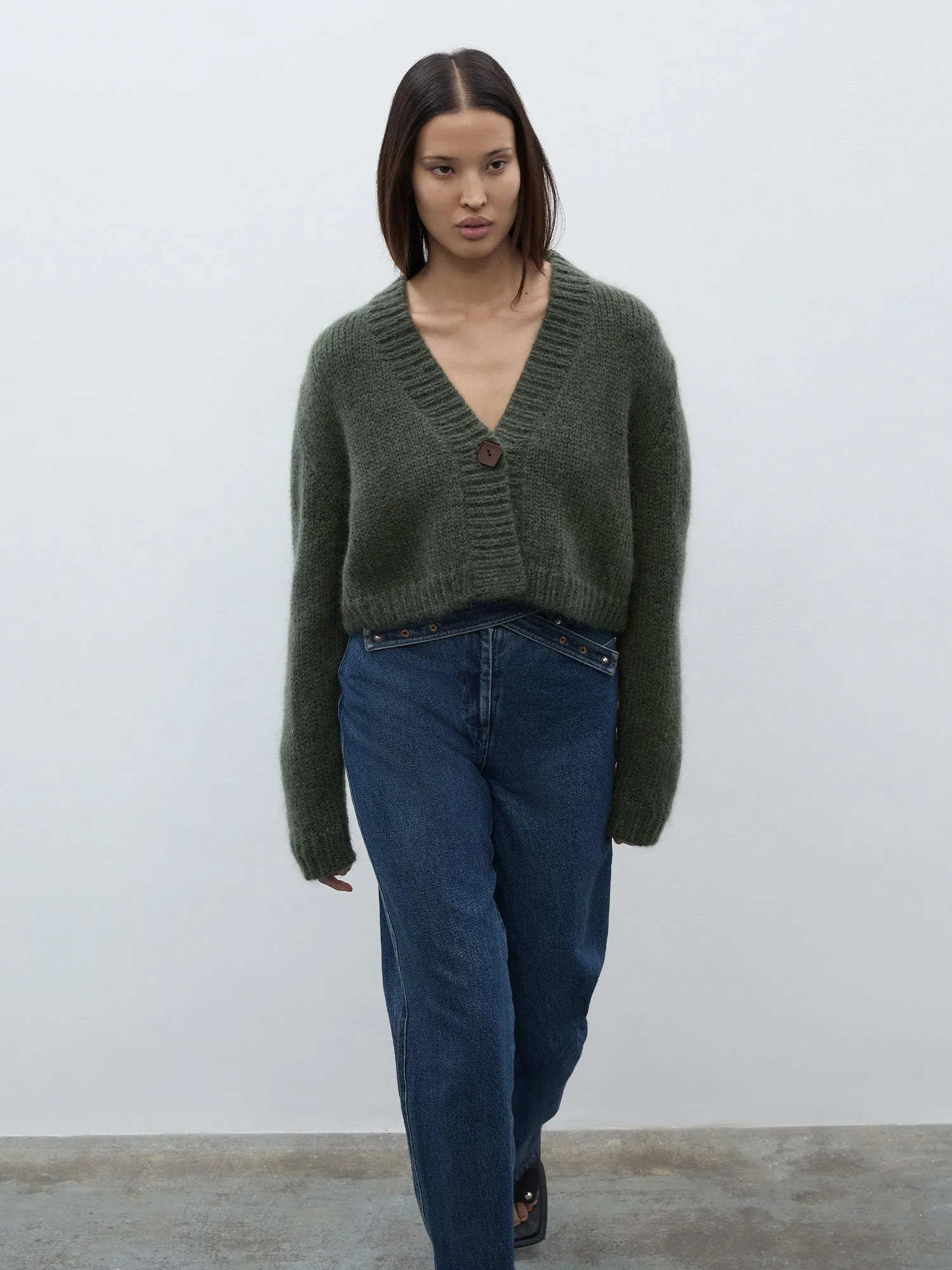 05 Elemental Chunky Cardigan | Green