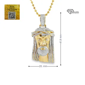 10K Gold 0.64 CTW Diamond Jesus Charm