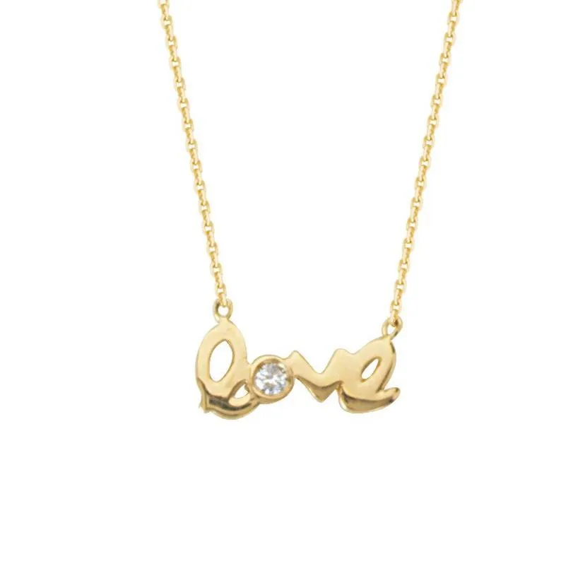 14K DIAMOND LOVE NECKLACE