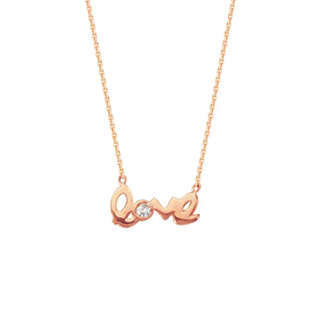 14K DIAMOND LOVE NECKLACE