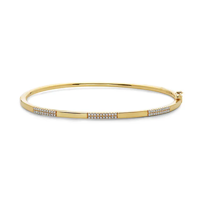 14ky Diamond Bangle