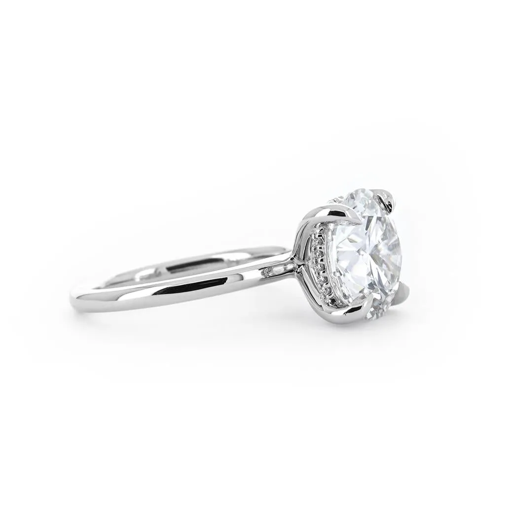 4.28ctw Round Lab-Grown Diamond Engagement Ring, Signature Solitaire - 950 Platinum