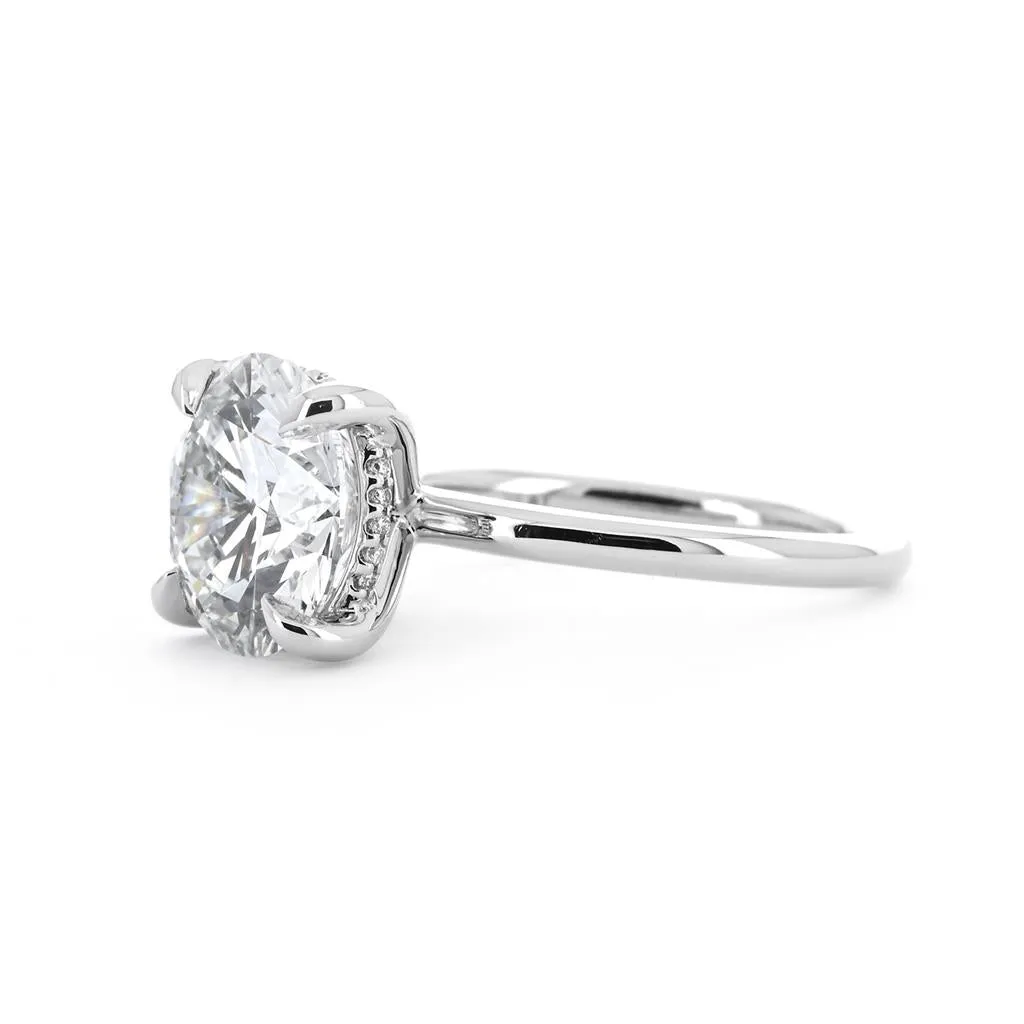 4.28ctw Round Lab-Grown Diamond Engagement Ring, Signature Solitaire - 950 Platinum