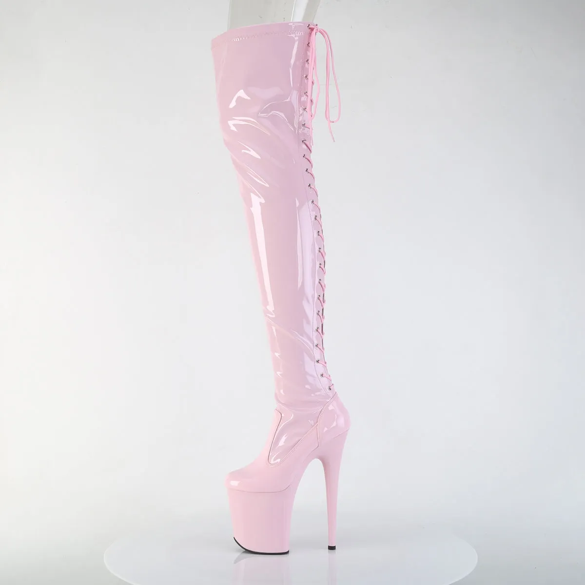 8 Inch Heel FLAMINGO-3850 Baby Pink Patent