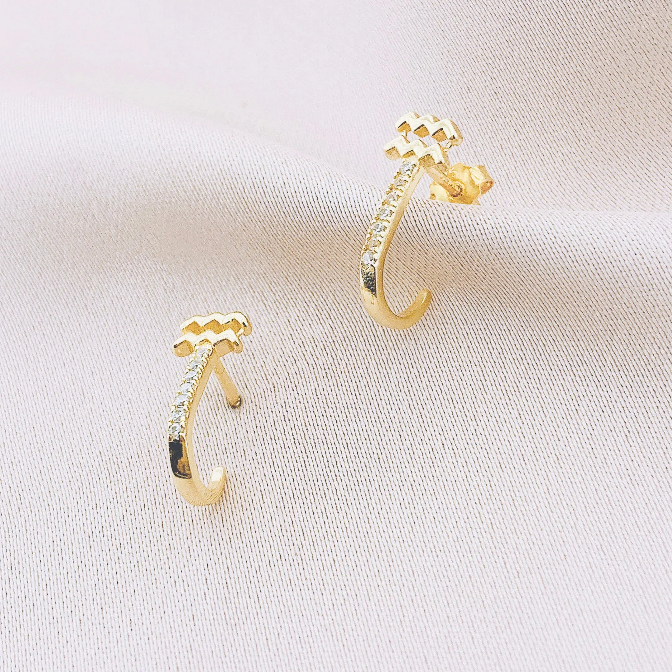 925 Silver Aquarius Stud Constellation Earring