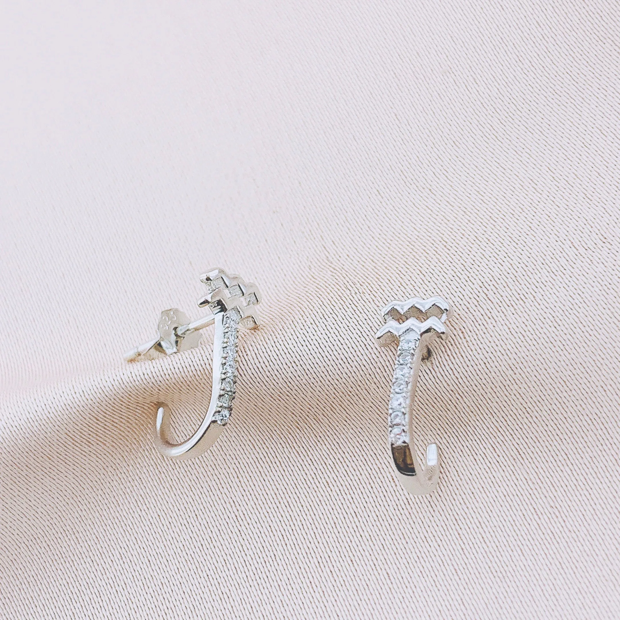 925 Silver Aquarius Stud Constellation Earring