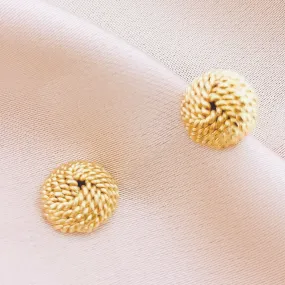 925 Silver Rope Love Knot Stud Earring