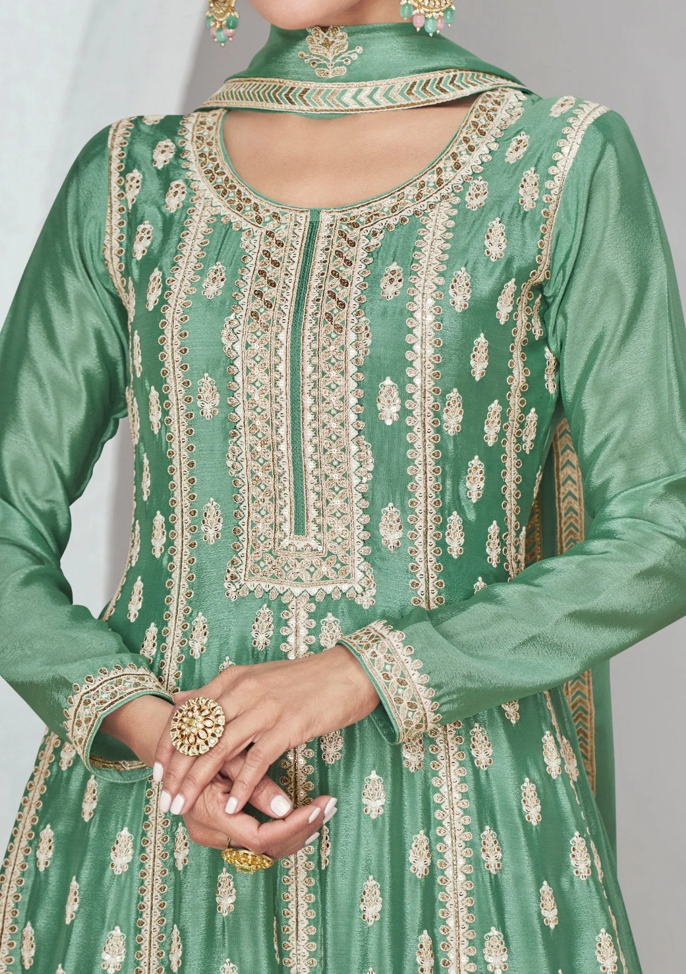 Aashirwad Sajda Party Wear Palazzo Suit