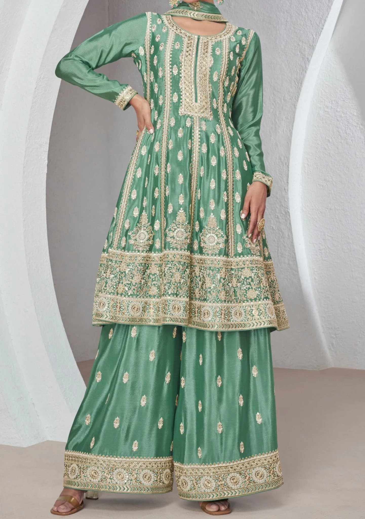 Aashirwad Sajda Party Wear Palazzo Suit