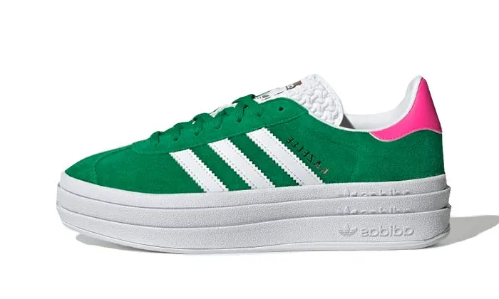 Adidas Gazelle Bold Green Lucid Pink