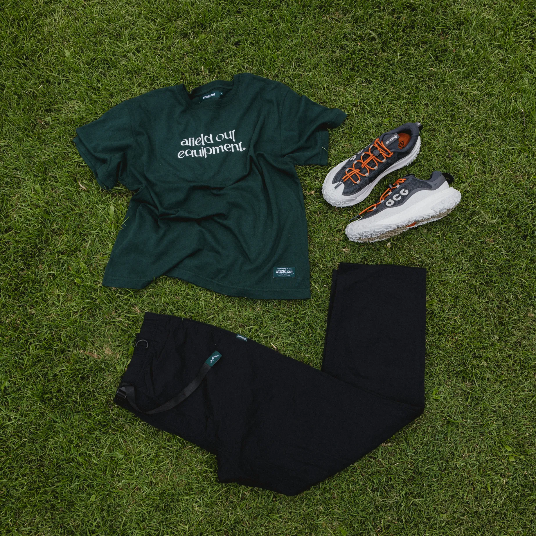 Afield Out Equipment Tee Forest Green