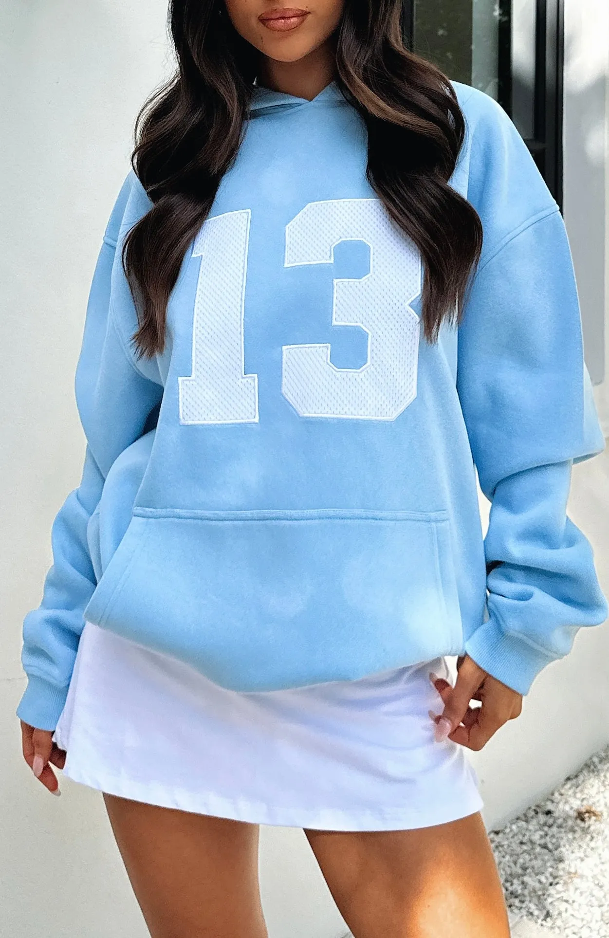 Always A Statement Oversized Hoodie Baby Blue