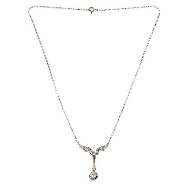 Art Deco Diamond Lavalier Necklace