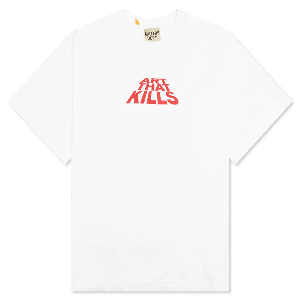 Art That Kills Stack Logo Tee - White