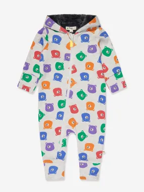 Baby Bears Faux Fur Lined Onesie in Multicolour