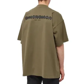 Balenciaga Strike 1917 Oversized Tee Khaki Olive