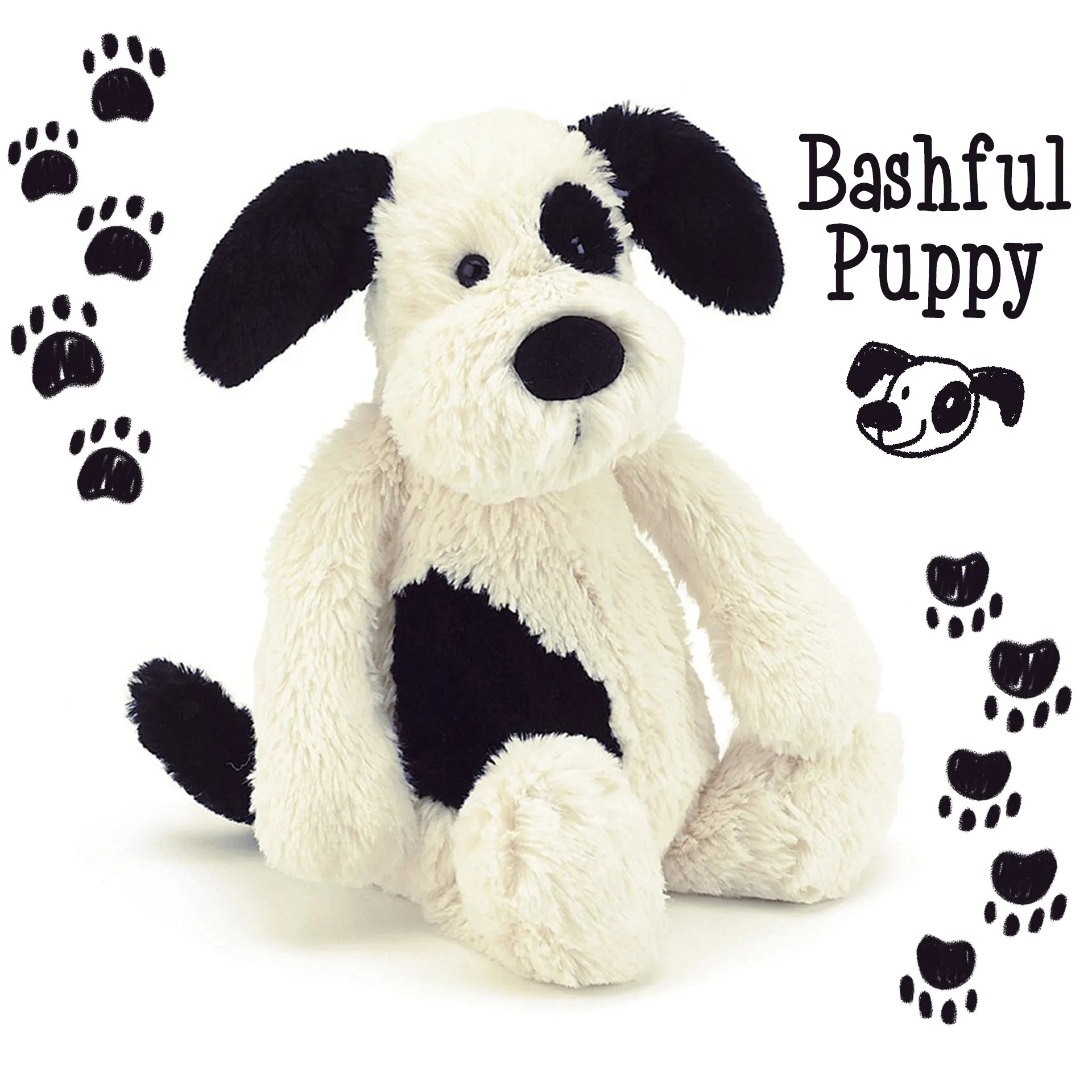 Bashful Black & Cream Puppy