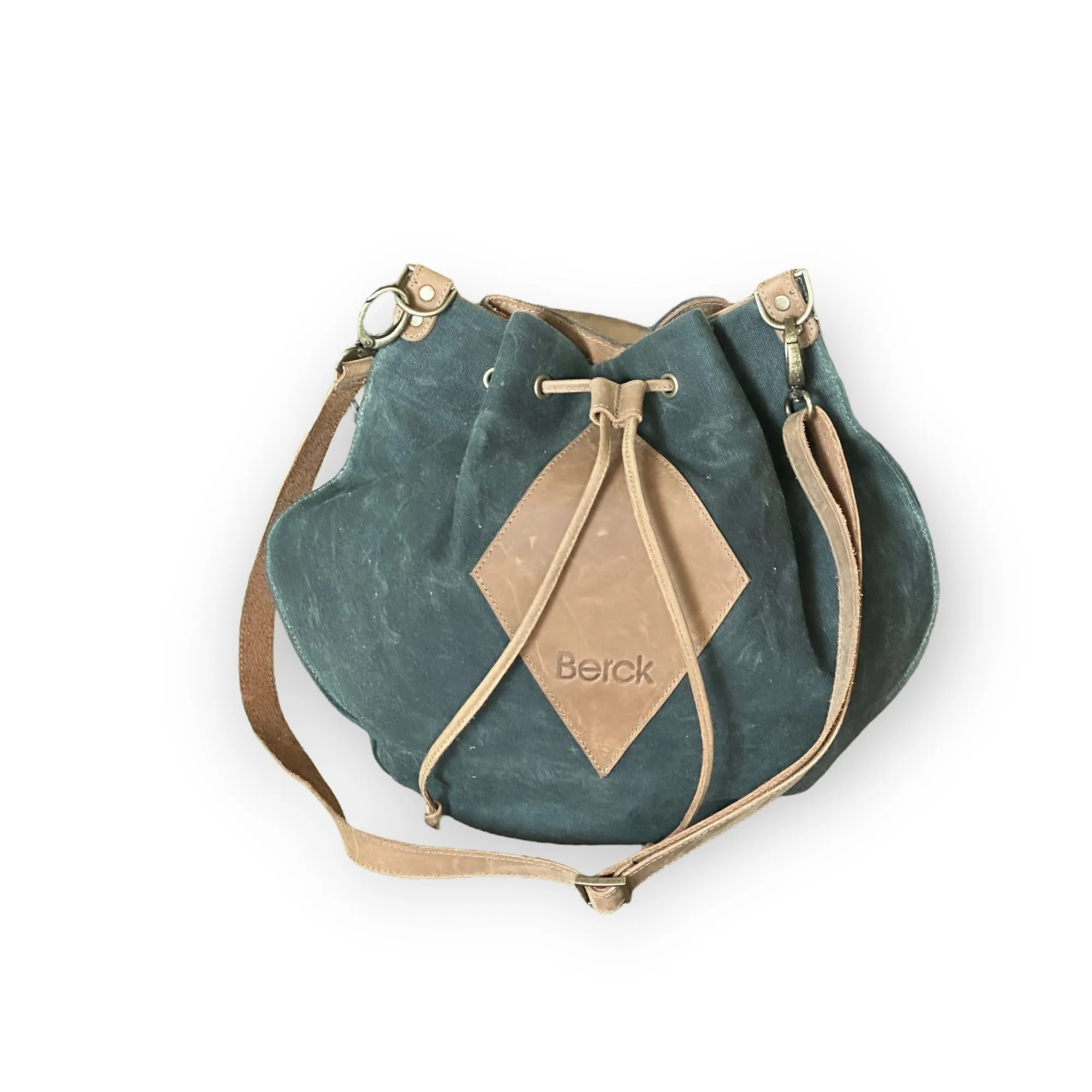 Bella Crossbody Bucket Canvas with Leather Trim