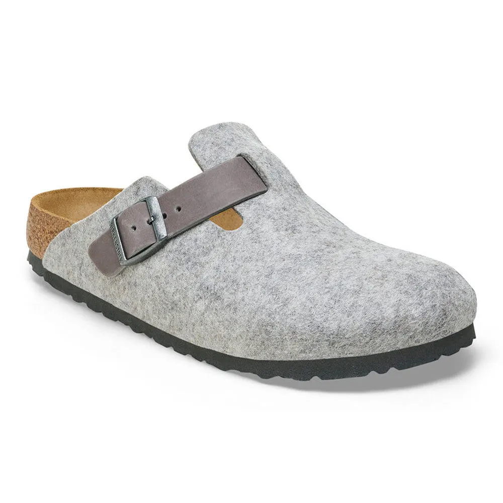 Birkenstock Boston Light Grey Felt