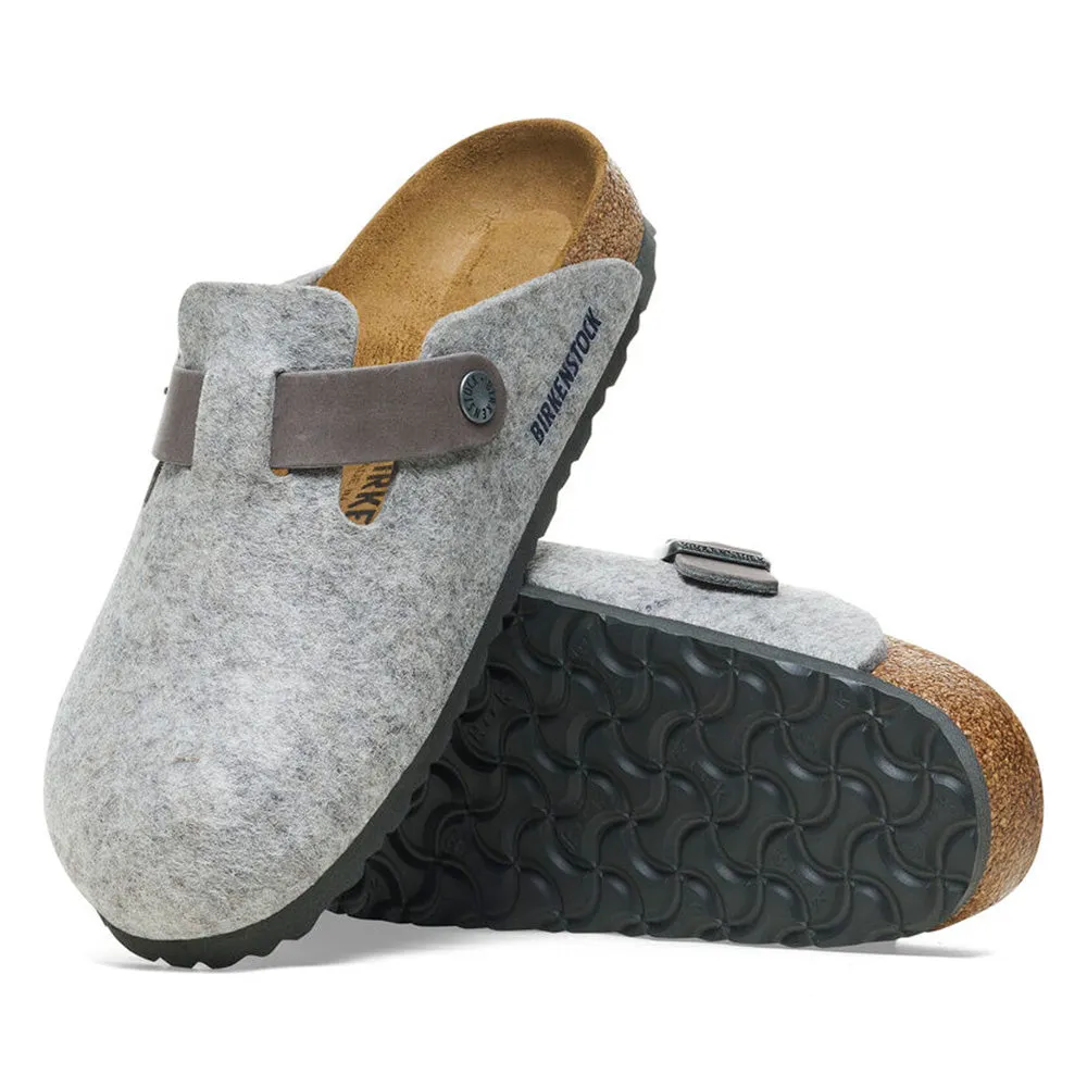 Birkenstock Boston Light Grey Felt