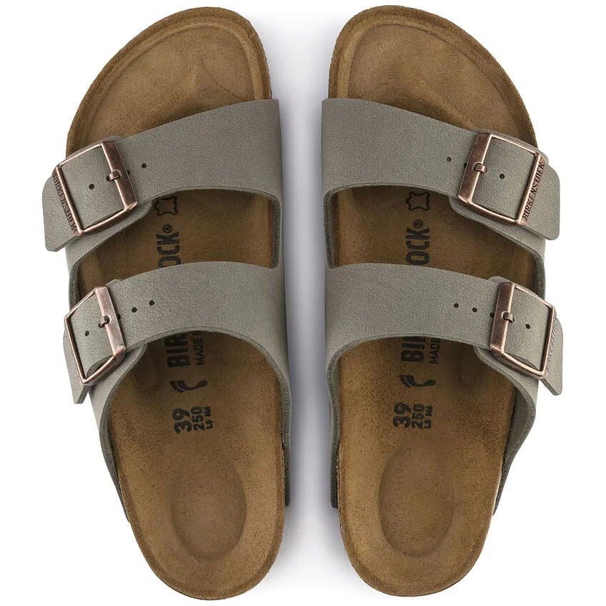 Birkenstock UNISEX Arizona Birkibuc (Stone - Narrrow Fit)