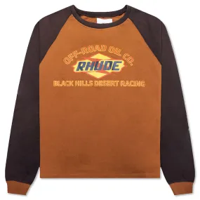 Black Hills L/S Raglan Sweatshirt - Camel/Black