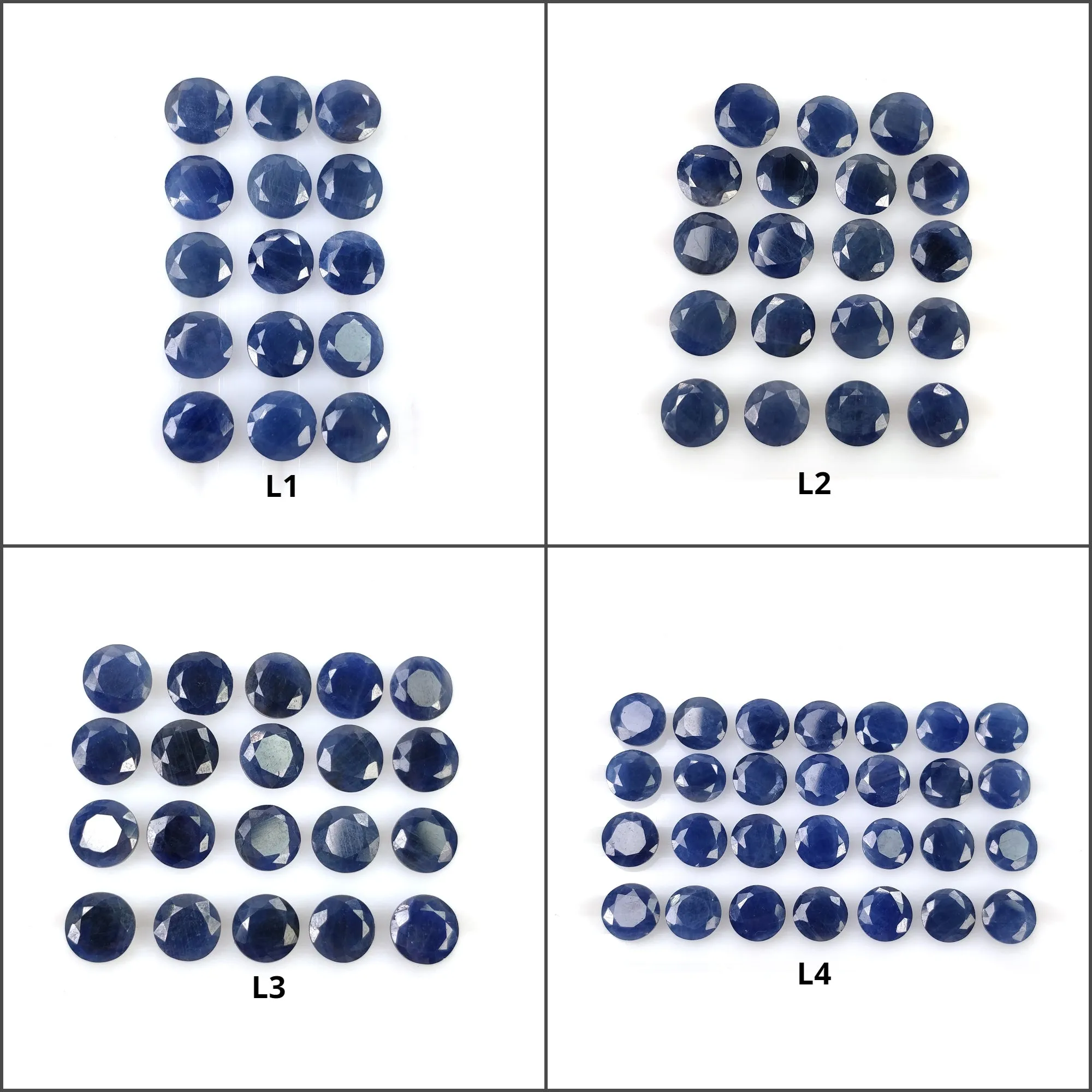 BLUE SAPPHIRE Gemstone Normal Cut : Natural Untreated Unheated Sapphire Round Shape 8mm 15pcs 19pcs 20pcs 28pcs Lots