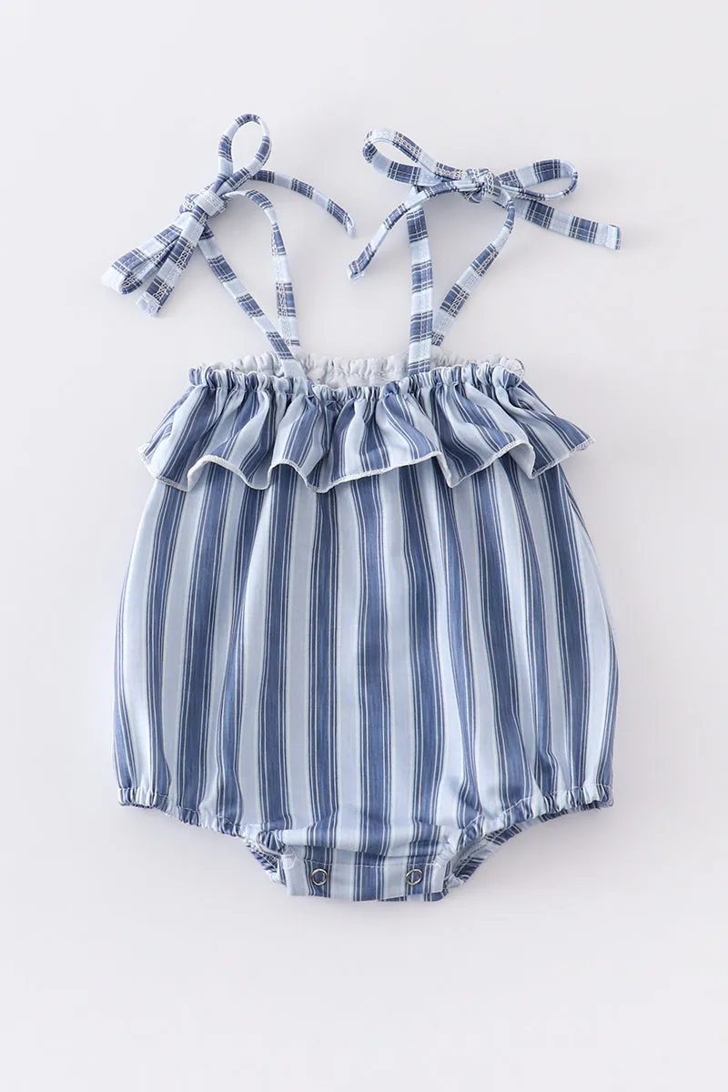 Blue stripe strap girl bubble