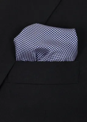 Blue White Arrows Pocket Square