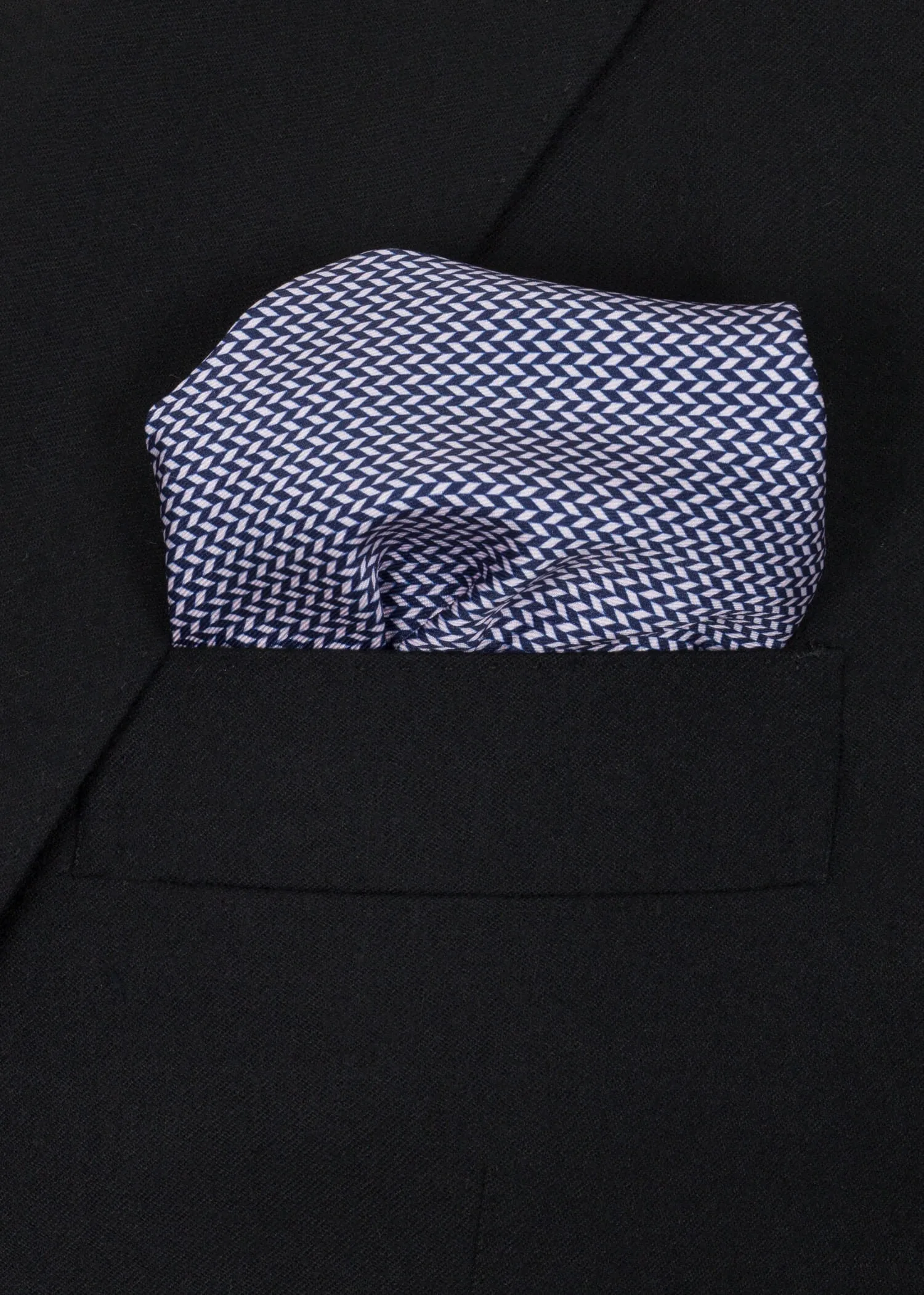 Blue White Arrows Pocket Square