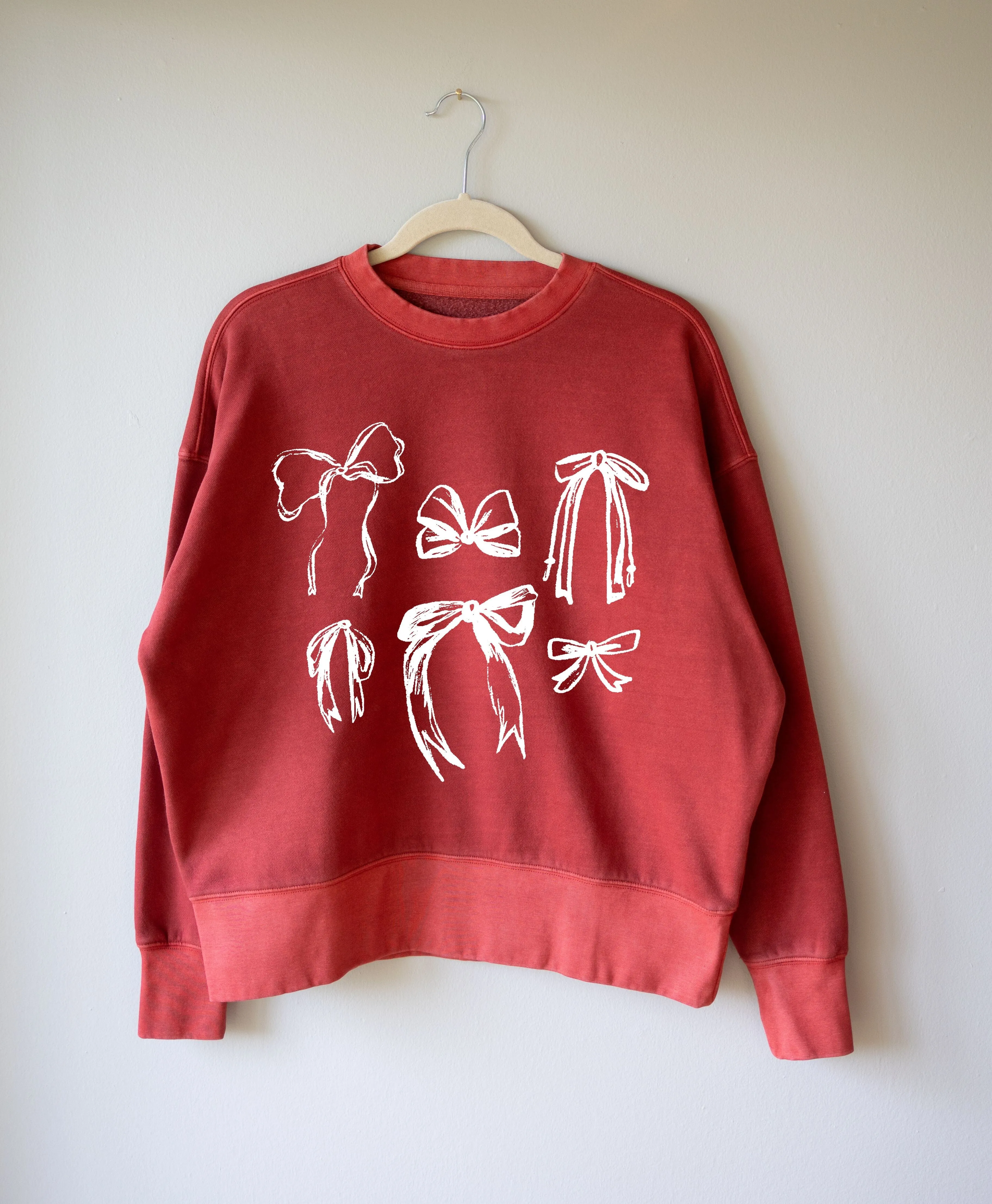 Bows Red Hi-Dive Oversized Crew Sweatshirt