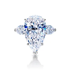 Camille 16 Carat F VVS1 Diamond Engagement Ring in Platinum. GIA Certified