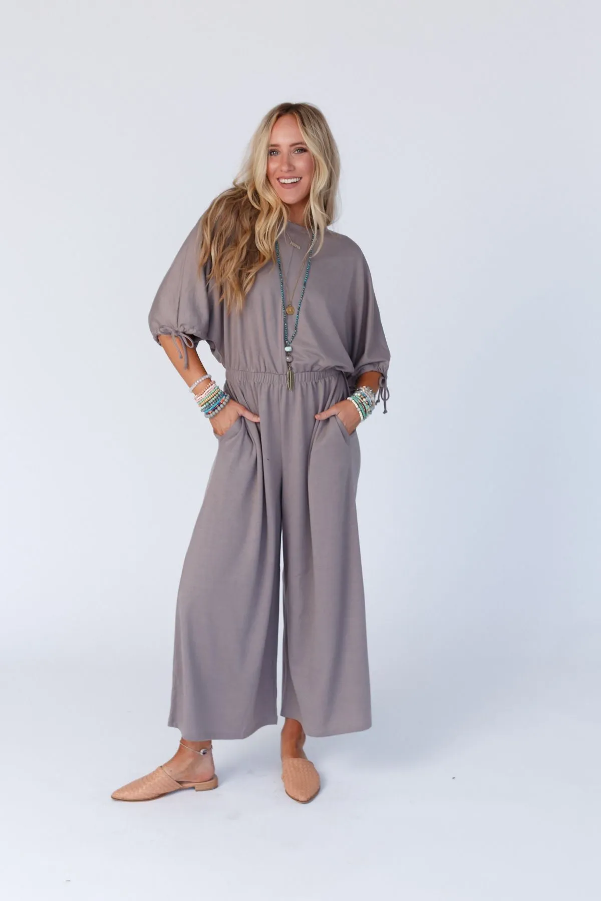 Carolina Comfy Wide Leg Jumpsuit - Coco