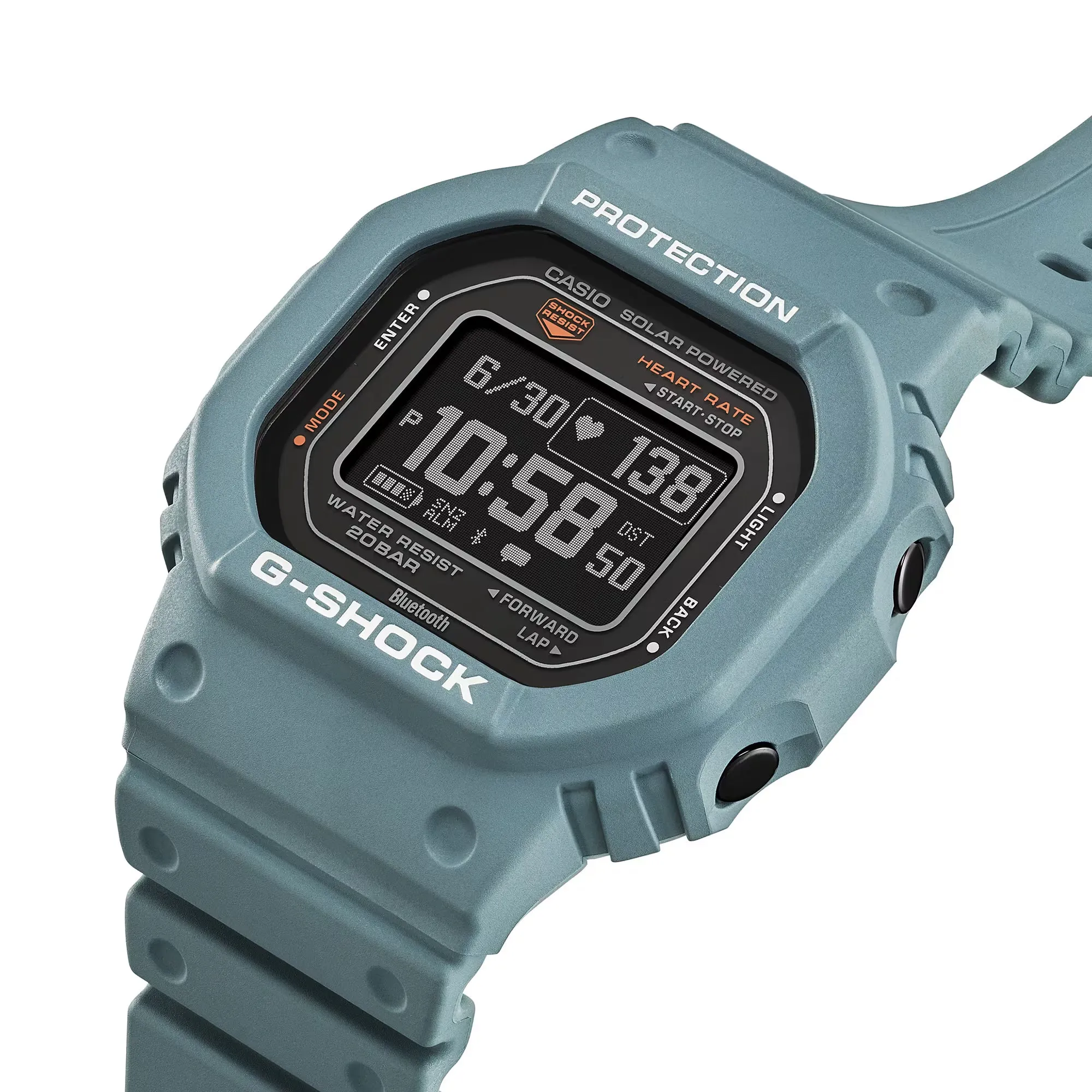 CASIO G-SHOCK DWH5600-2 Teal Move Heart Rate Monitor Solar Activity Watch