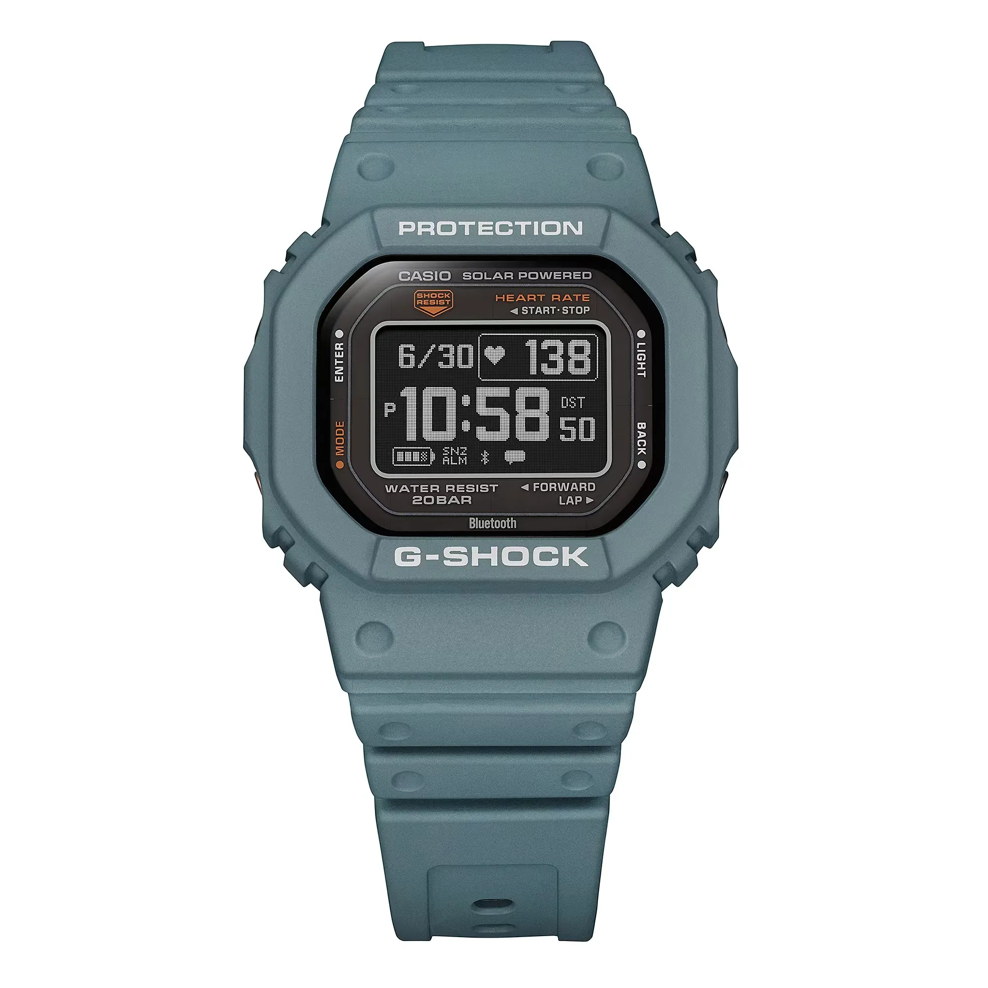 CASIO G-SHOCK DWH5600-2 Teal Move Heart Rate Monitor Solar Activity Watch