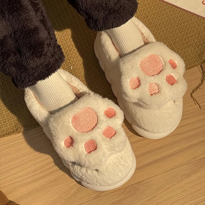 Cat Paw Cotton Slippers - Kimi