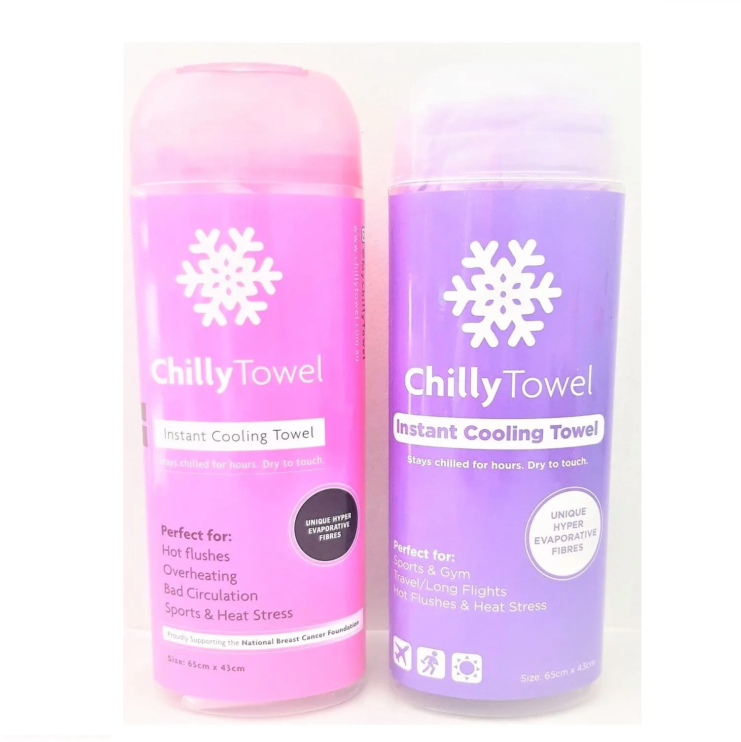 Chilly Towel - Frosty Pink & Lavender Purple (Duo Pack)