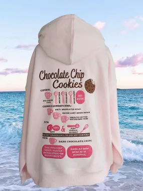 Chocolate Chip Cookie Recipe Embroider Hoodie