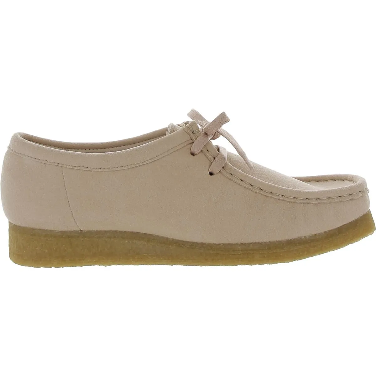 Clarks Womens Wallabee Faux Suede Slip On Oxfords