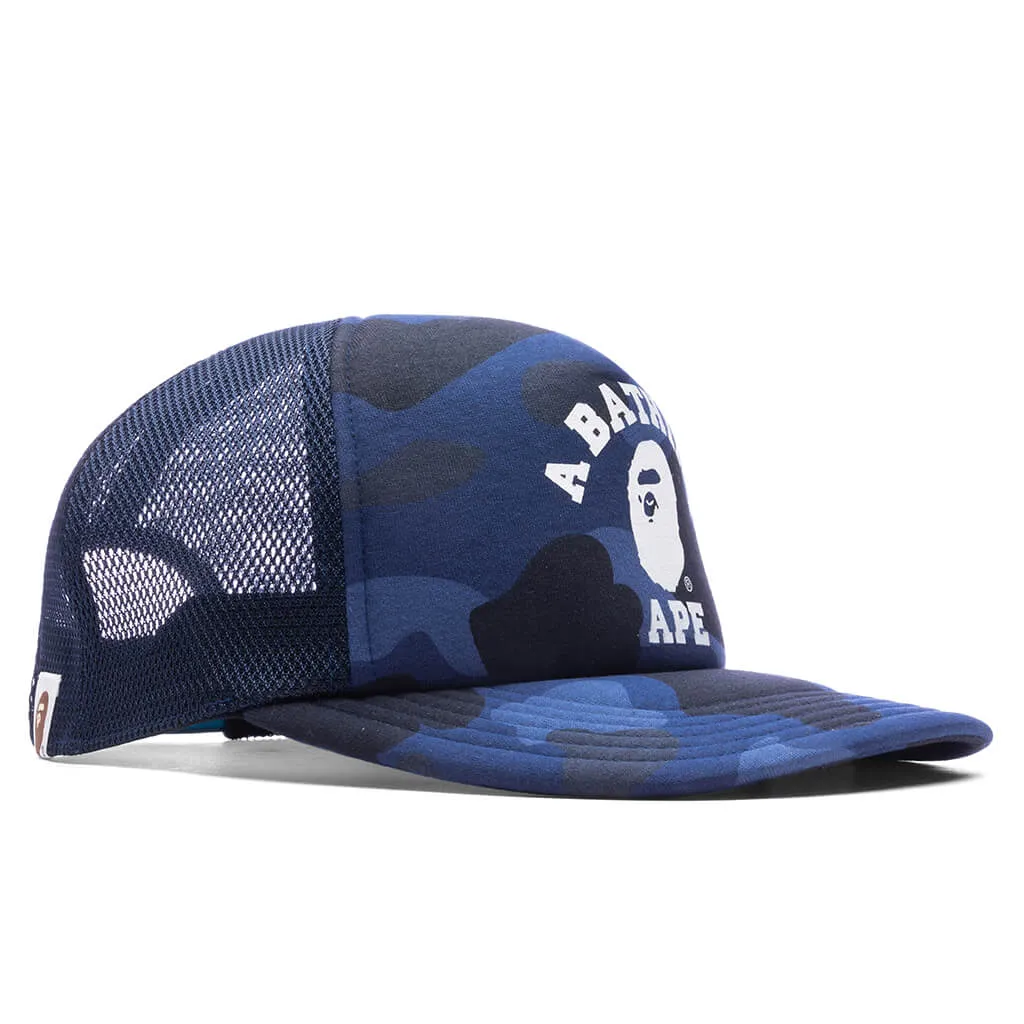 Color Camo College Mesh Cap - Navy