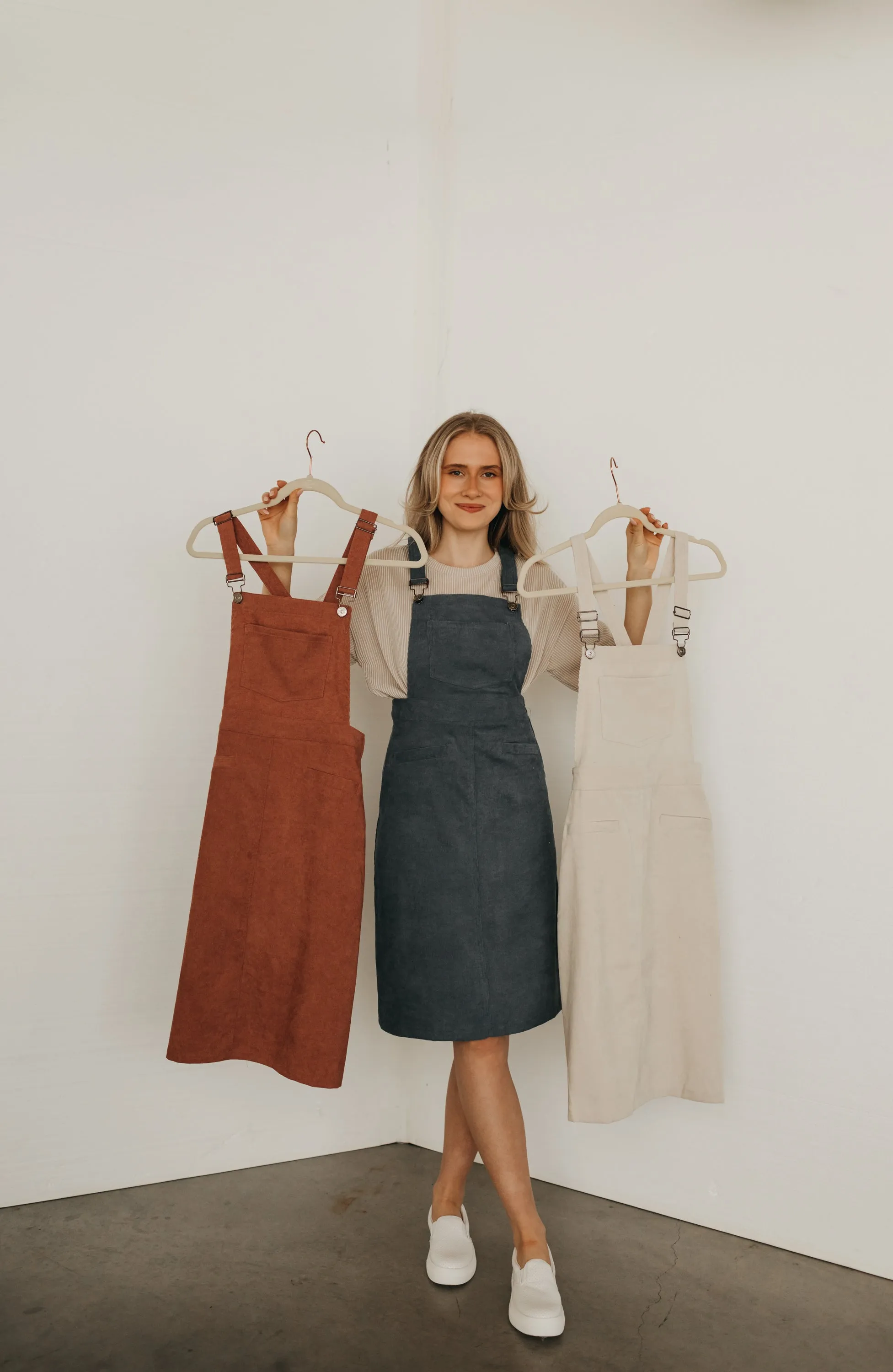 Corduroy Overall Dress (multiple colors)