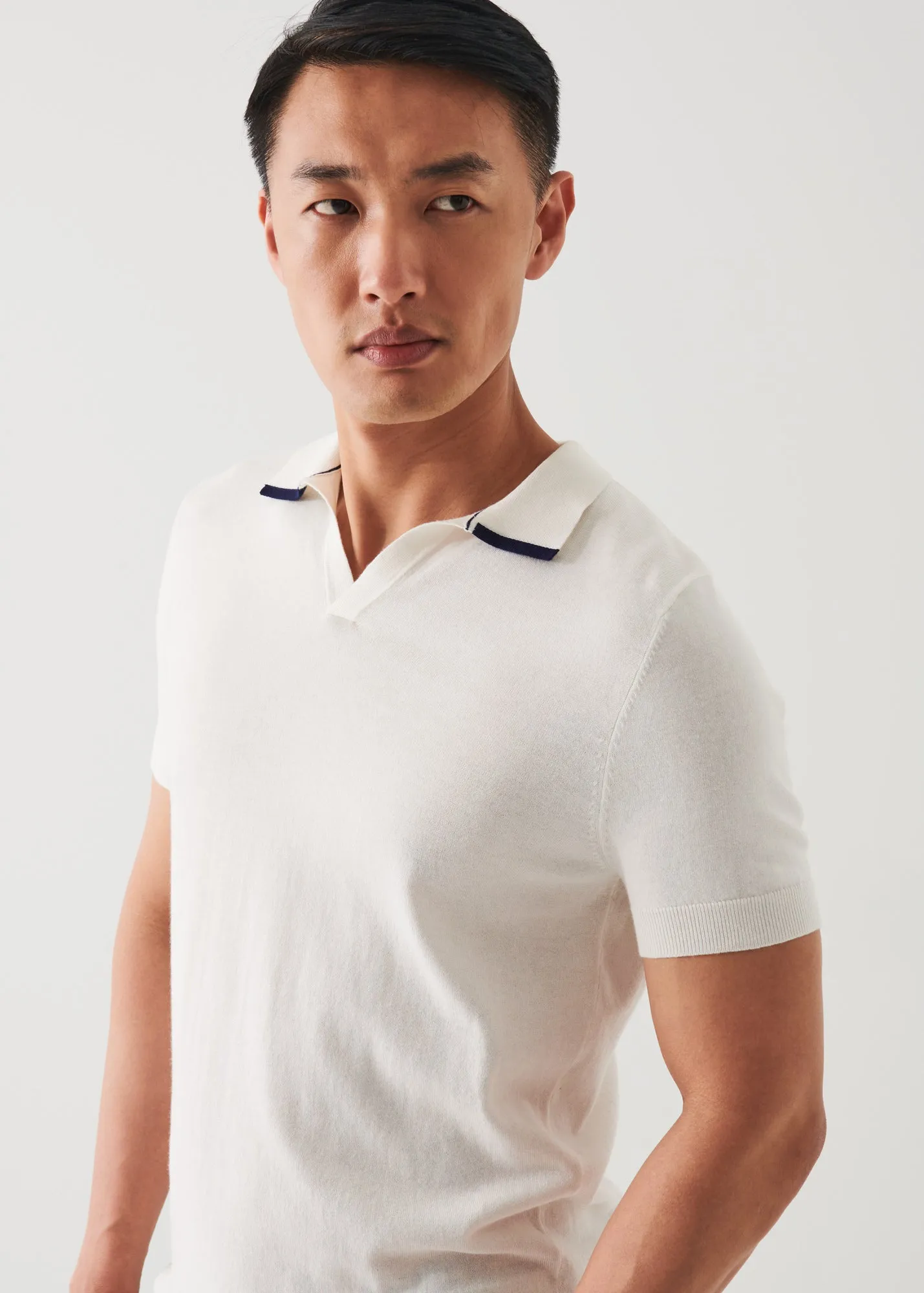 COTTON BLEND OPEN POLO