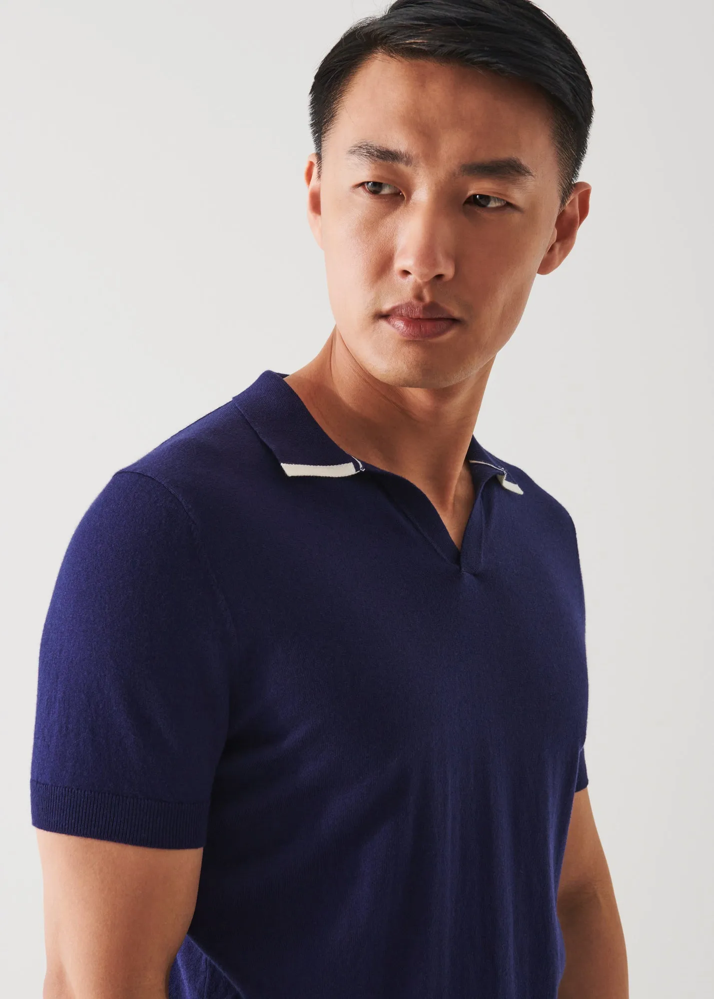 COTTON BLEND OPEN POLO