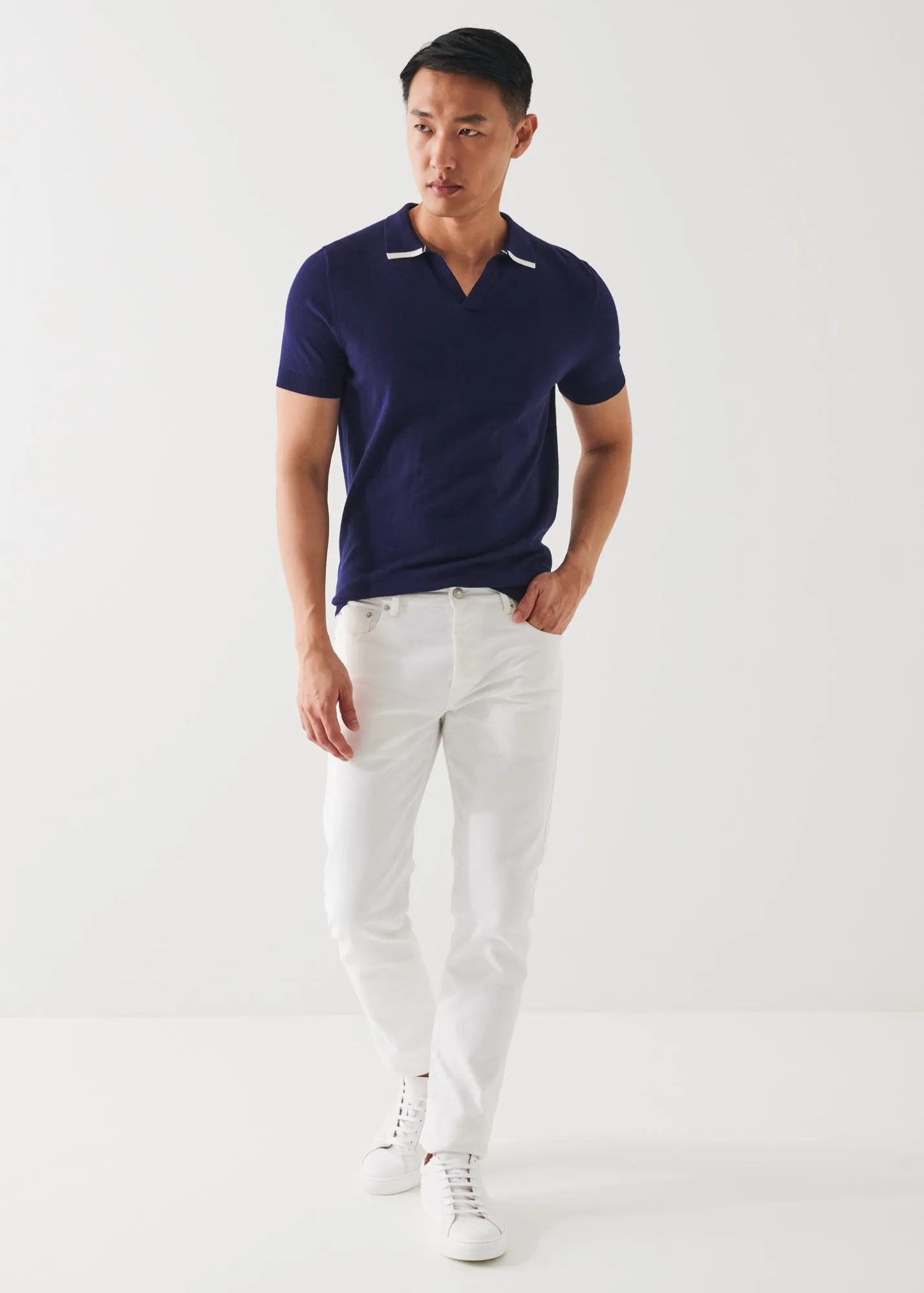 COTTON BLEND OPEN POLO