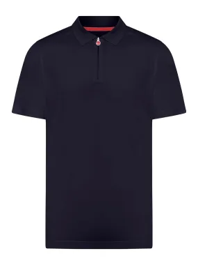 Cotton polo shirt with zip