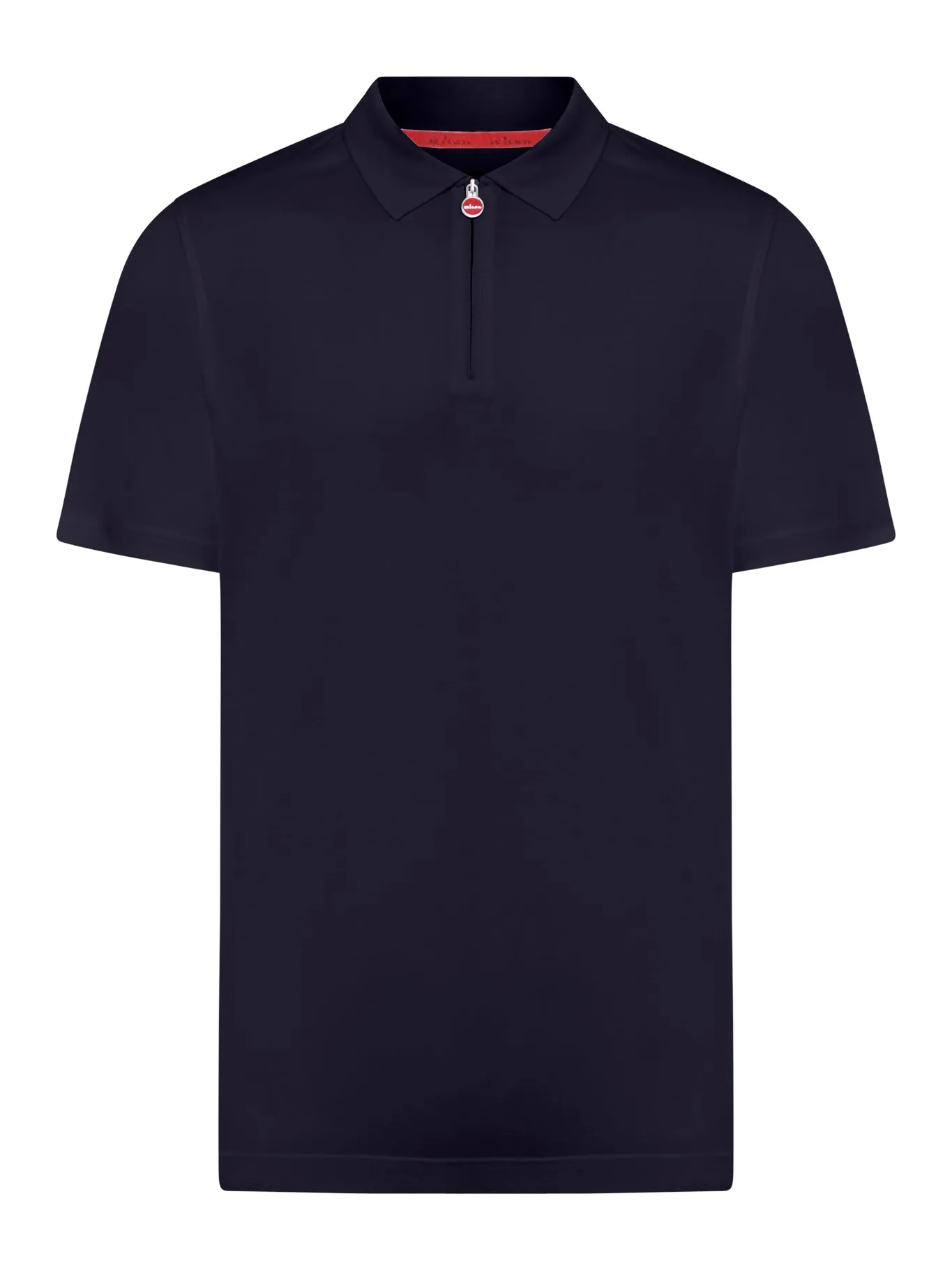 Cotton polo shirt with zip