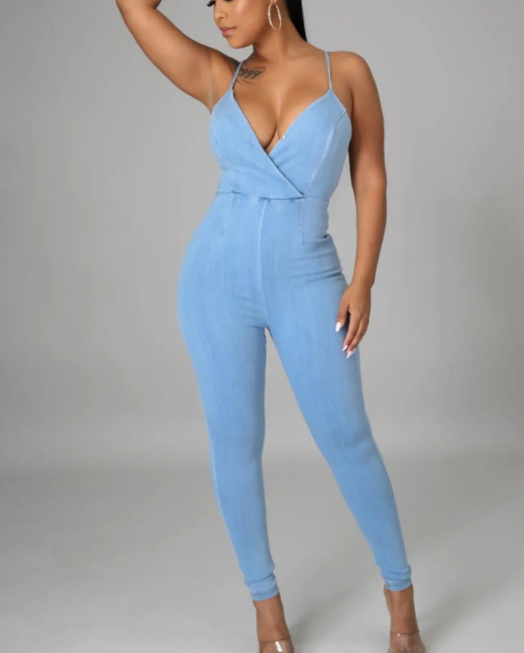 Courtney denim jumpsuit