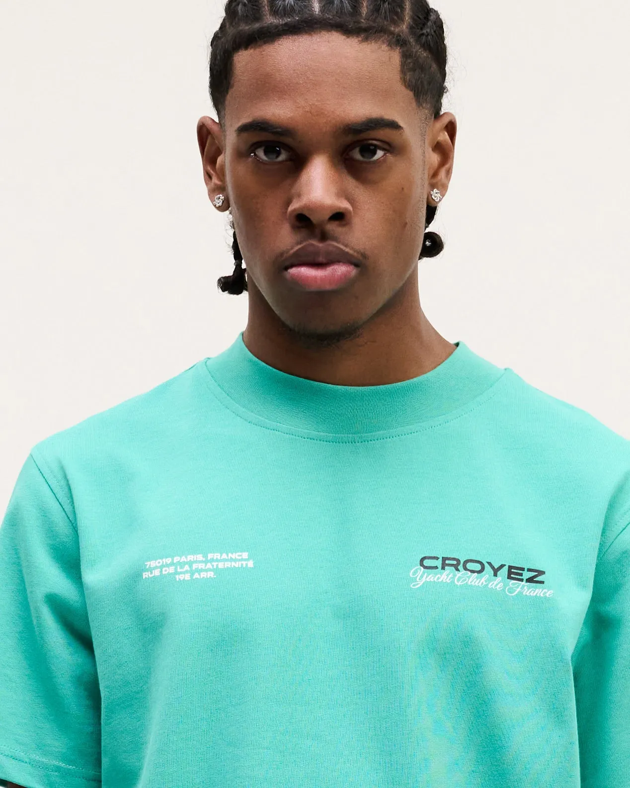 CROYEZ YACHT CLUB T-SHIRT - TEAL/BLACK