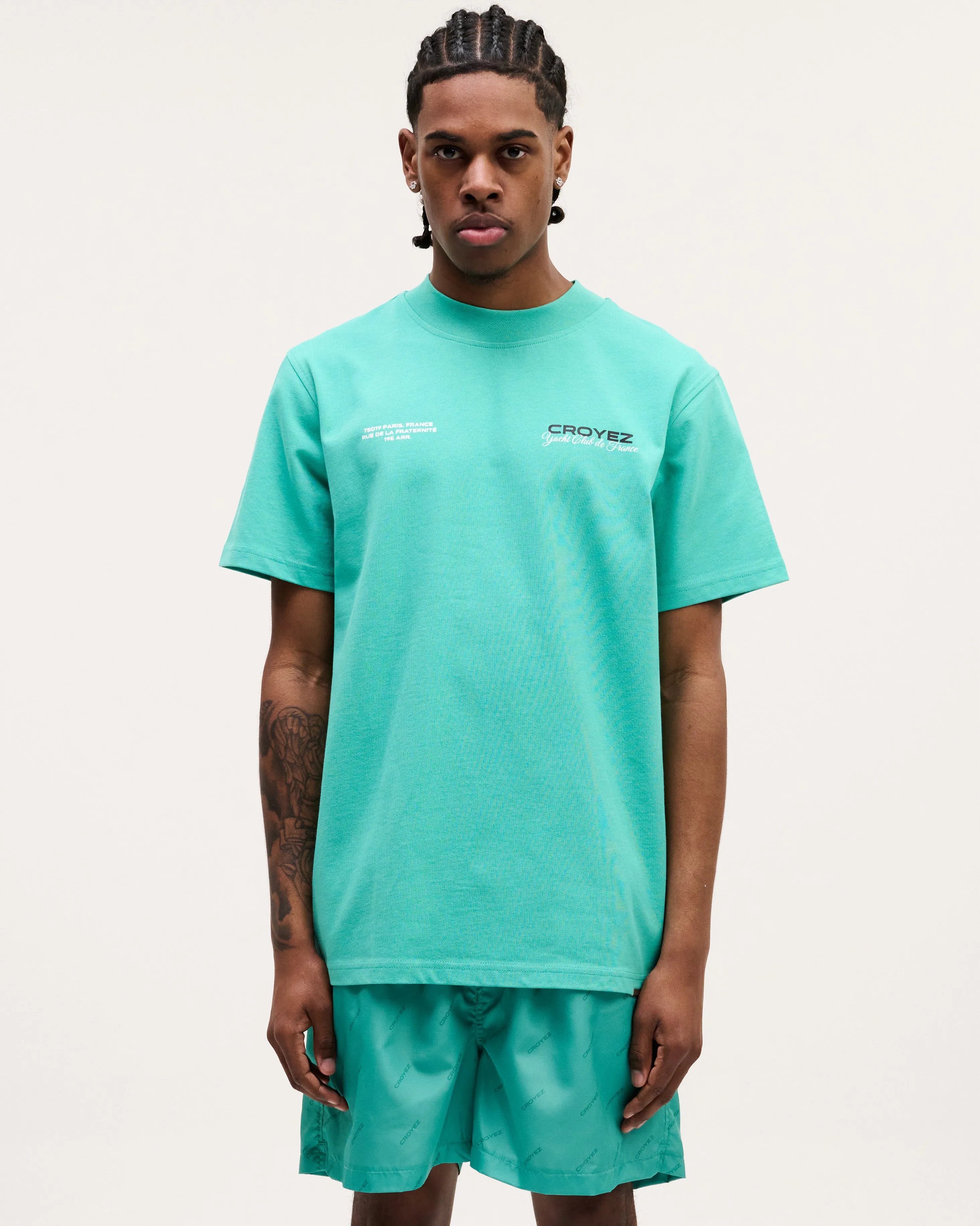 CROYEZ YACHT CLUB T-SHIRT - TEAL/BLACK