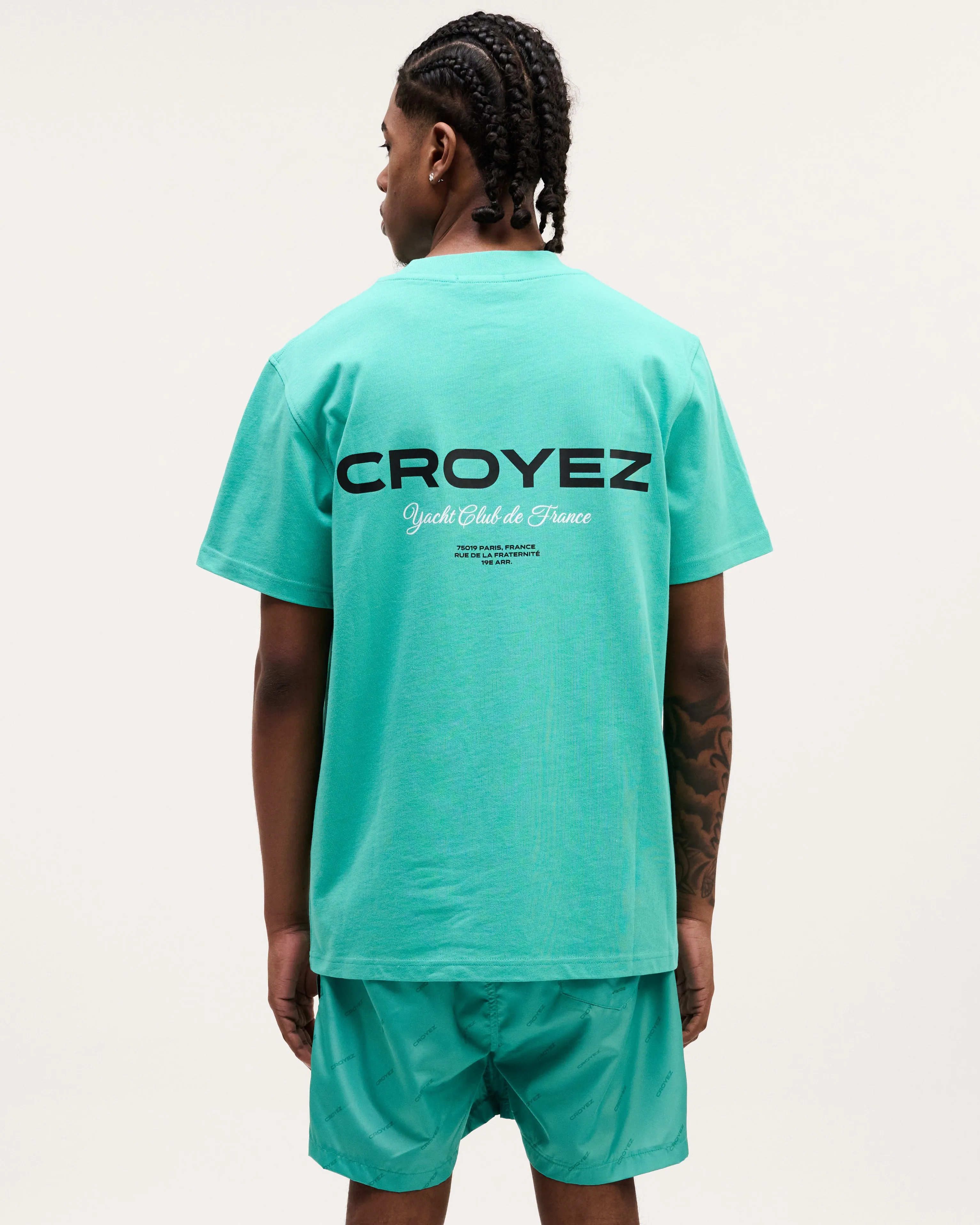 CROYEZ YACHT CLUB T-SHIRT - TEAL/BLACK